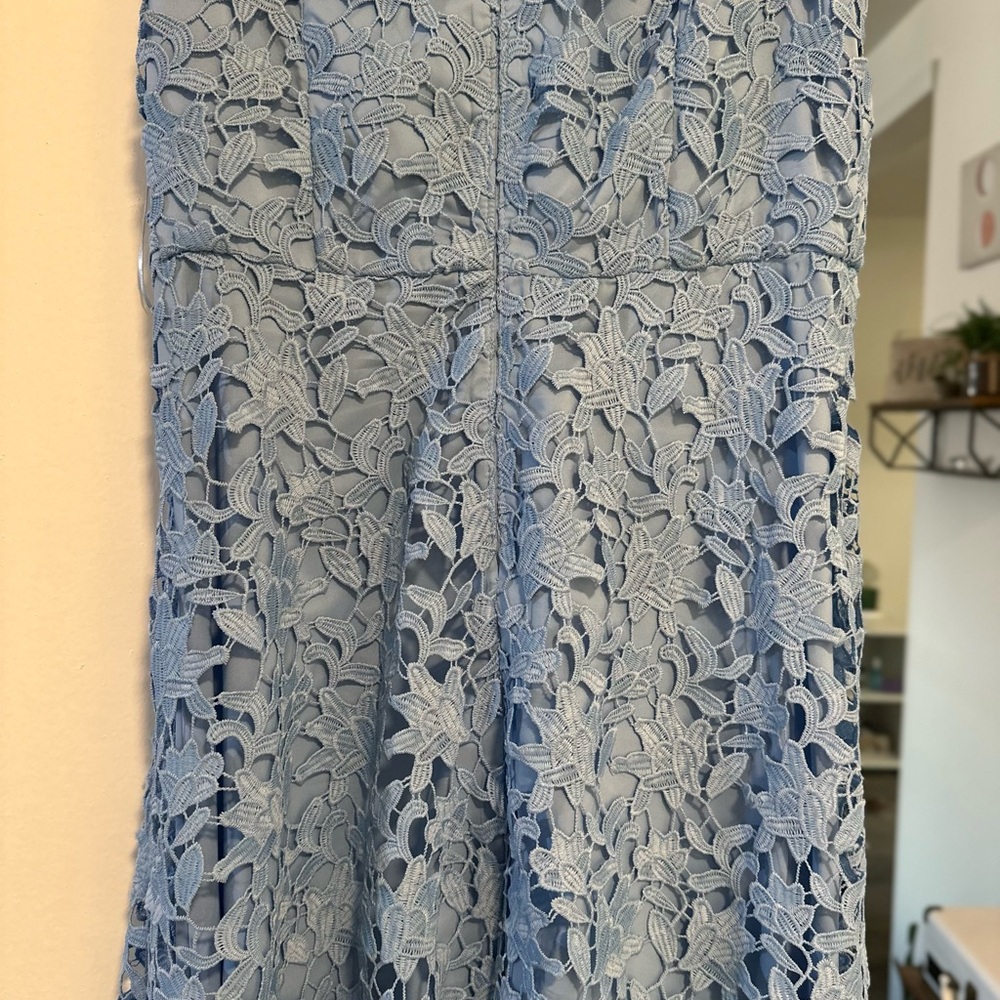 Eliza J Light Blue Lace Midi Dress - Picture 9 of 10
